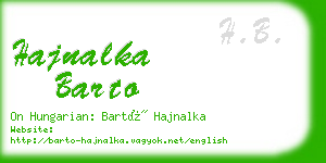 hajnalka barto business card